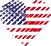 Logo of Bedste Dating Sider USA, Heart Shaped Image of USA flag.